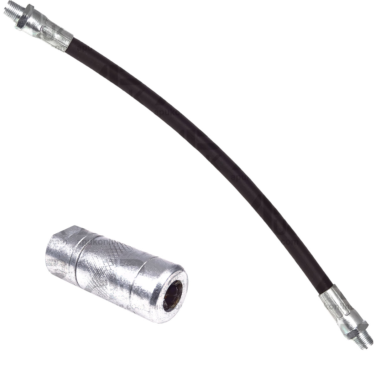 Grease Gun Tube Flexi &amp; Coupler Hoses M10 30cm for Case International IH Tractor