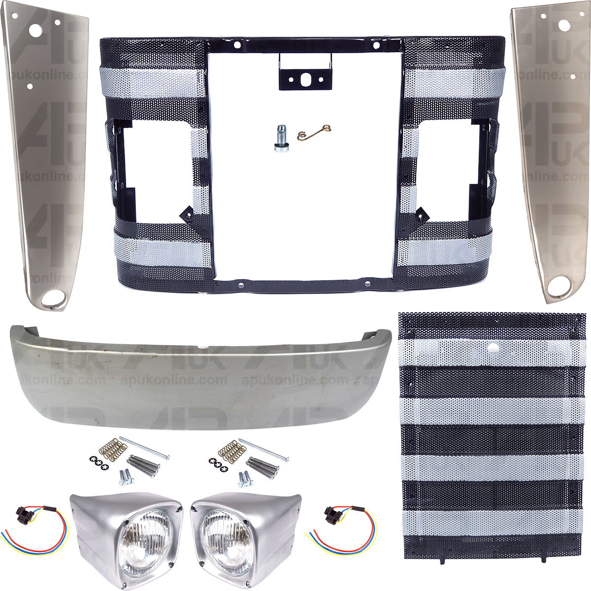 13&quot; Grille &amp; Panel Set With Headlights Headlamps for Massey Ferguson 135 Tractor