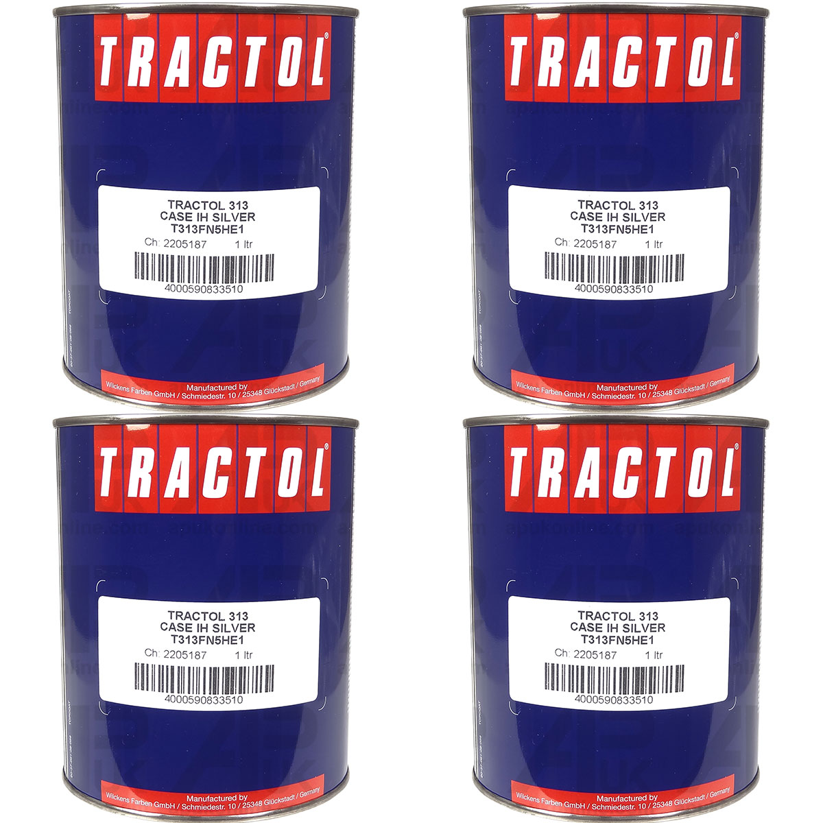 4 Litre Tractol Silver for Case International IH Tractor Swather Backhoe Loader