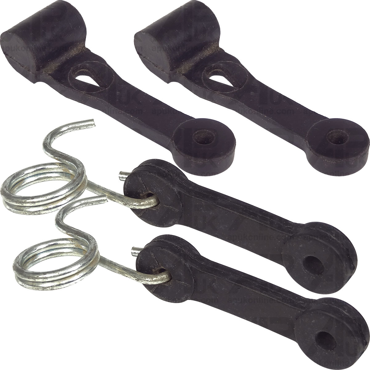 2x Bagger Rubber Chute &amp; Spring Latches for Husqvarna LT125 LT130 LTH130 Mower