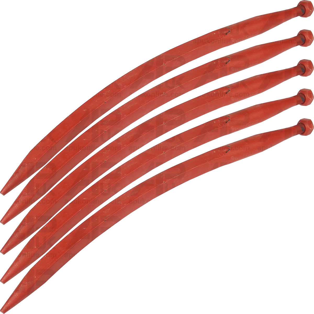 5x Curved Loader Tine 680mm M20 x 1.5 for ALO Quicke Agram Muck Bale Grabber