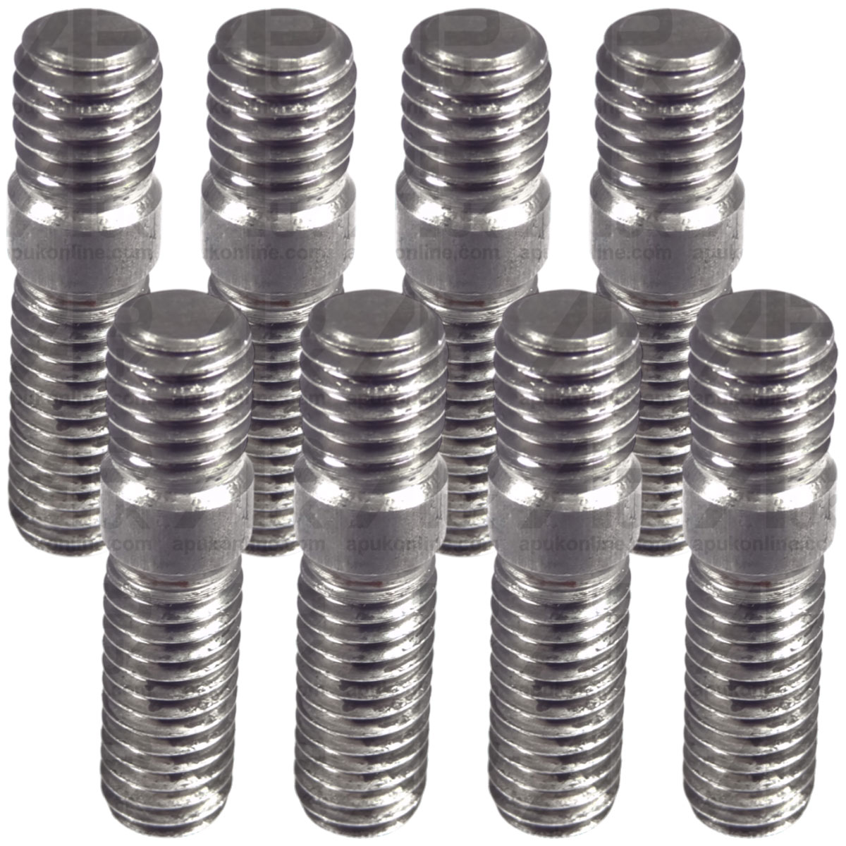 8x Exhaust Manifold Elbow Studs 3/8&quot; for Ford 2310 2600 2610 2810 2910 Tractor