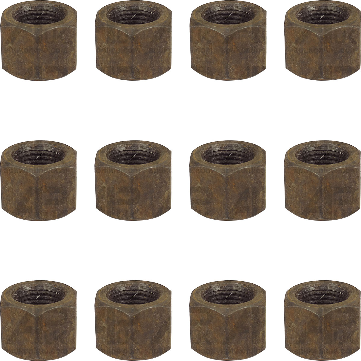 12x Crown Wheel Pinion Nuts 1/2&quot; UNF for Massey Ferguson 1080 1200 1250 Tractor