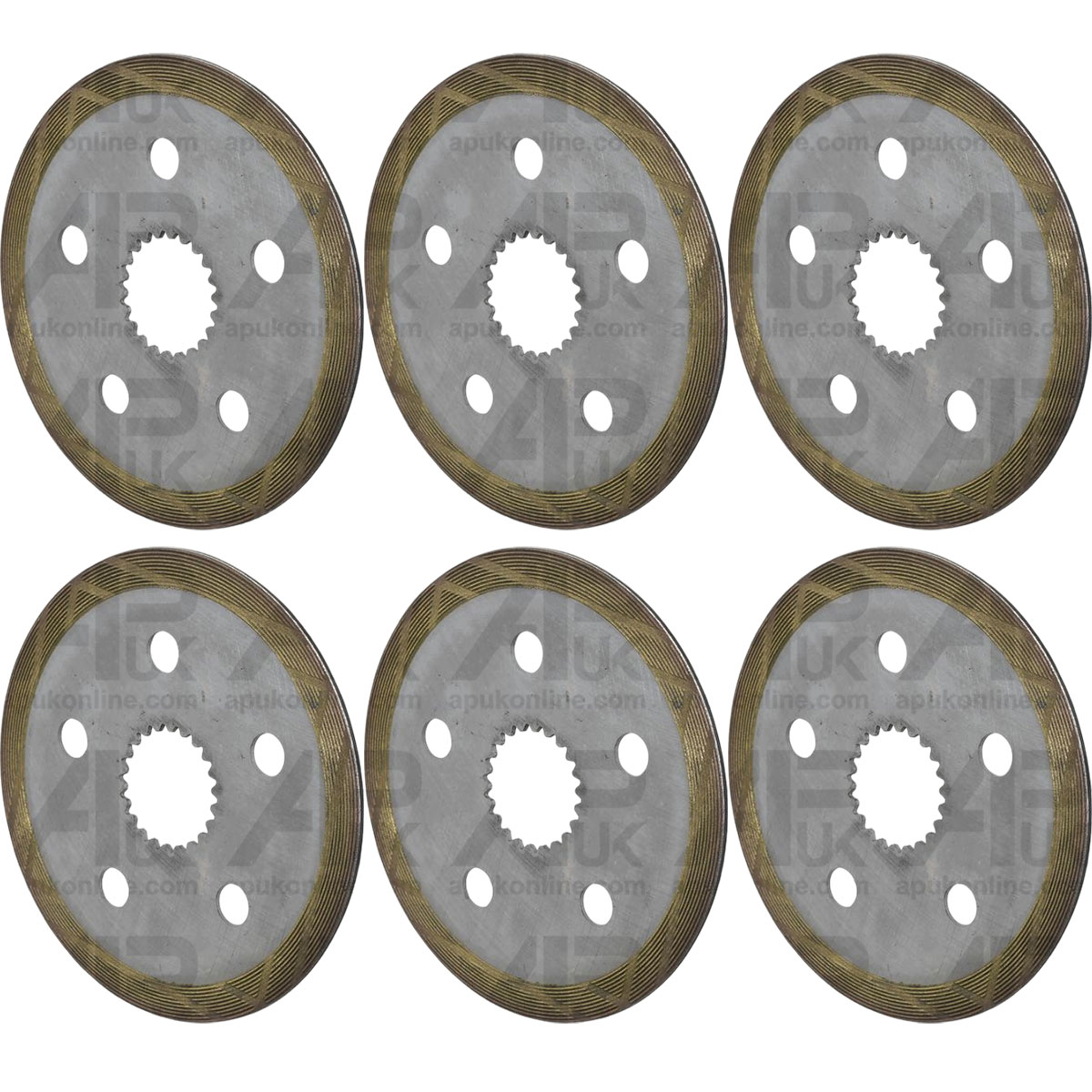 6x Brake Friction Disc Set 224mm 8 3/4&quot; for Ford 8610S 650 5340 5500 Tractor