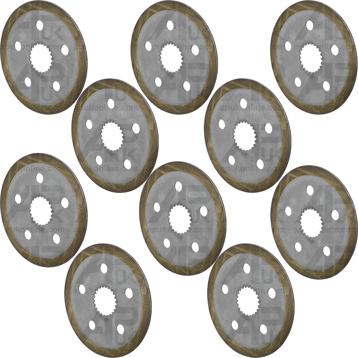 10x Brake Friction Disc 224mm 8 3/4&quot; for Ford 5000 5600 6600 7000 7600 Tractor