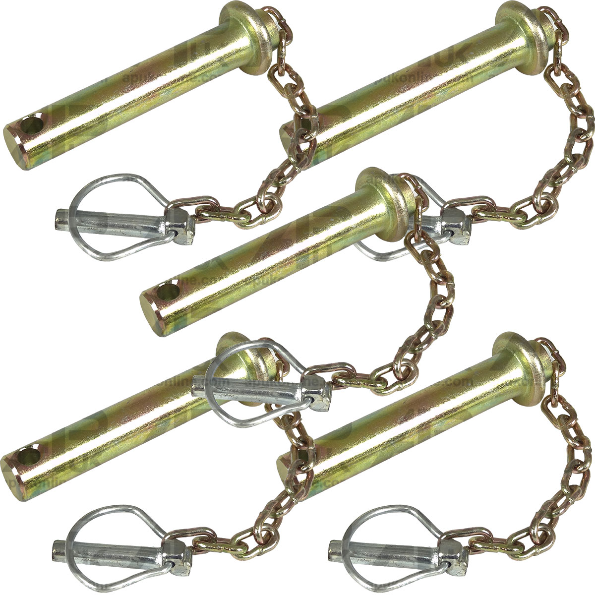 5x Cat 1 Top Link Pins &amp; Chains for Case IH Massey Ferguson Ford Fordson Tractor