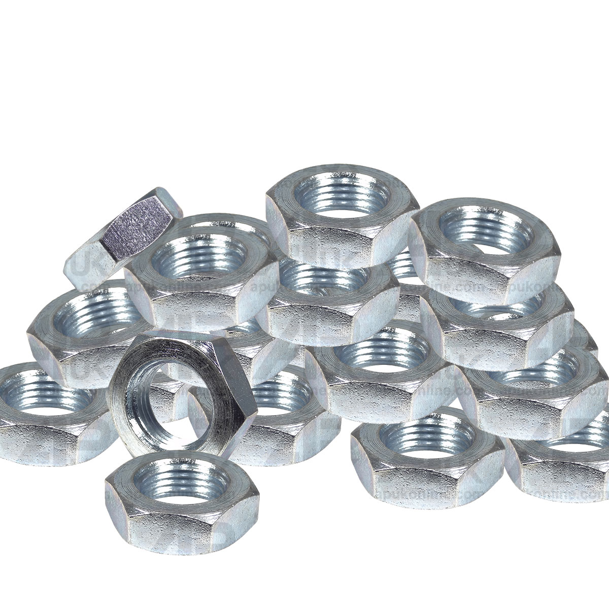 50x Half Lock Nuts 3/8&quot; x 19tpi for Massey Ferguson 240 253 263 290 340 Tractor