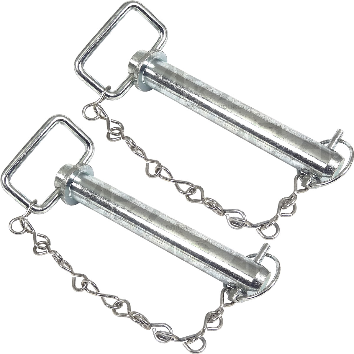 2x Hitch Pin 25mm w/ Chain &amp; Linch Lynch Pin for Massey Ferguson Fordson Tractor