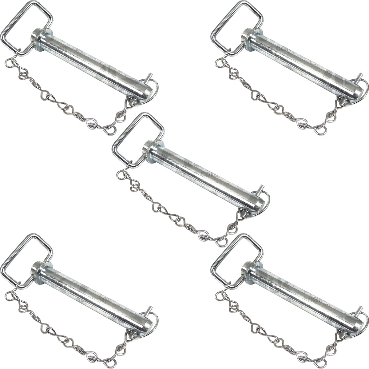 5x Hitch Pin 25mm w/ Chain &amp; Linch Lynch Pin for Massey Ferguson Fordson Tractor
