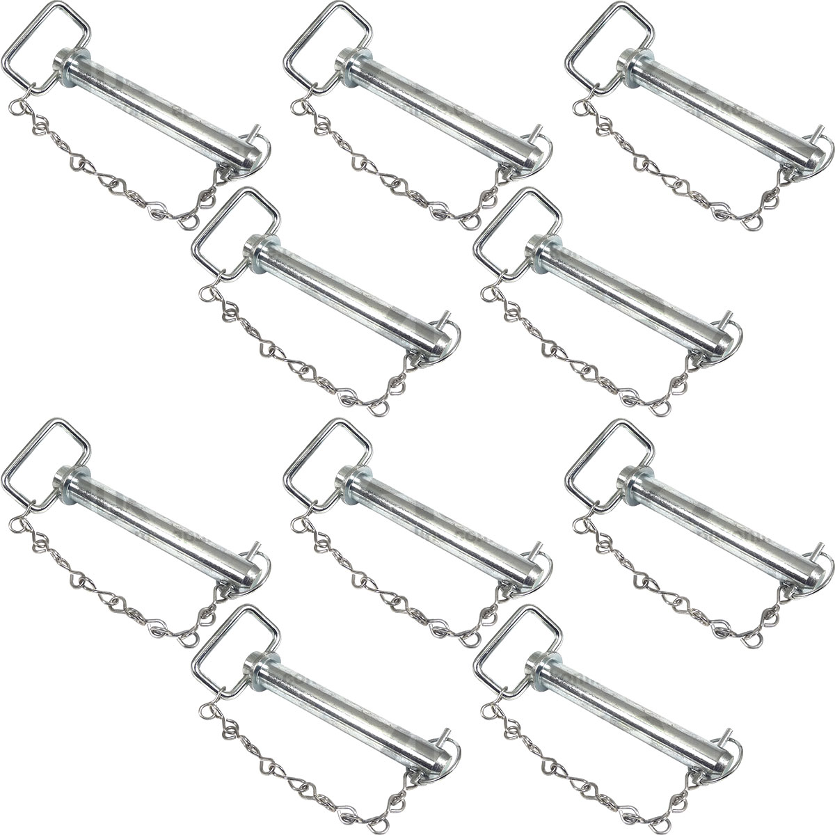 10x Hitch Pin 25mm with Chain &amp; Linch Pin for Case International IH Ford Tractor
