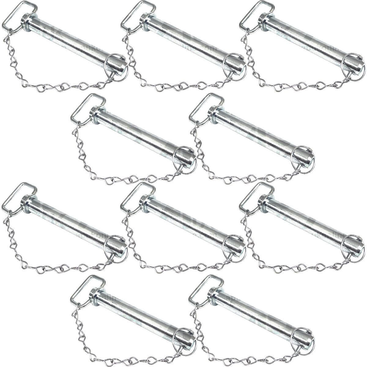 10x Hitch &amp; Linch Pins 28.1mm w/ Chain for David Brown Crawler Tractor Row Crop