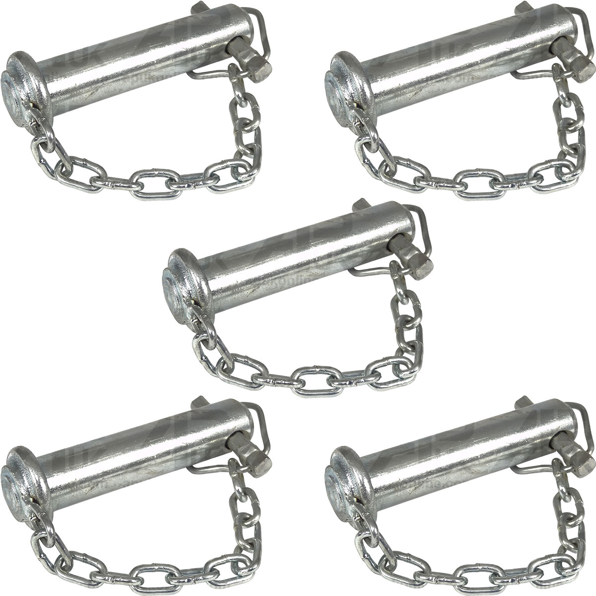 5x Category 2 Top Link Pins &amp; Chain 25 x 90mm for Massey Ferguson Ford Tractor