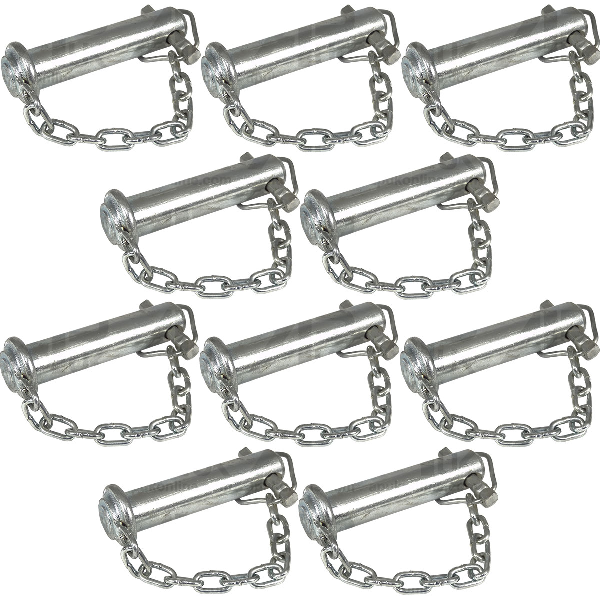 10x Category 2 Top Link Pins &amp; Chain 25 x 90mm for Massey Ferguson Ford Tractor