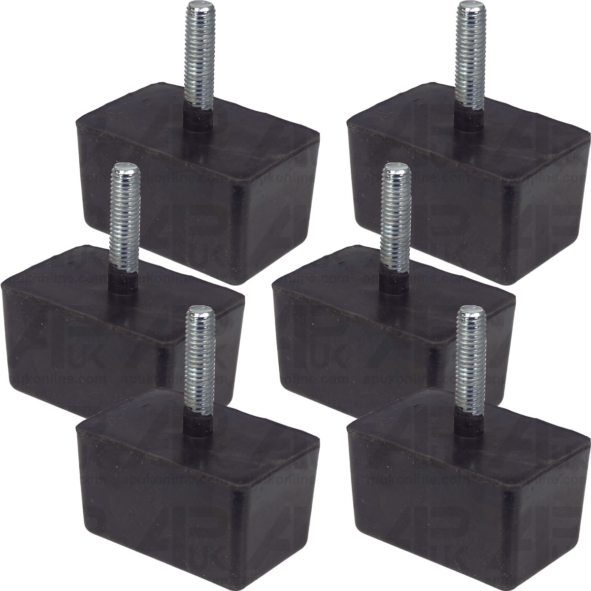 6x Front Axle Rubber Bump Stop for John Deere 6010 6020 6090 6095 6100 Tractor