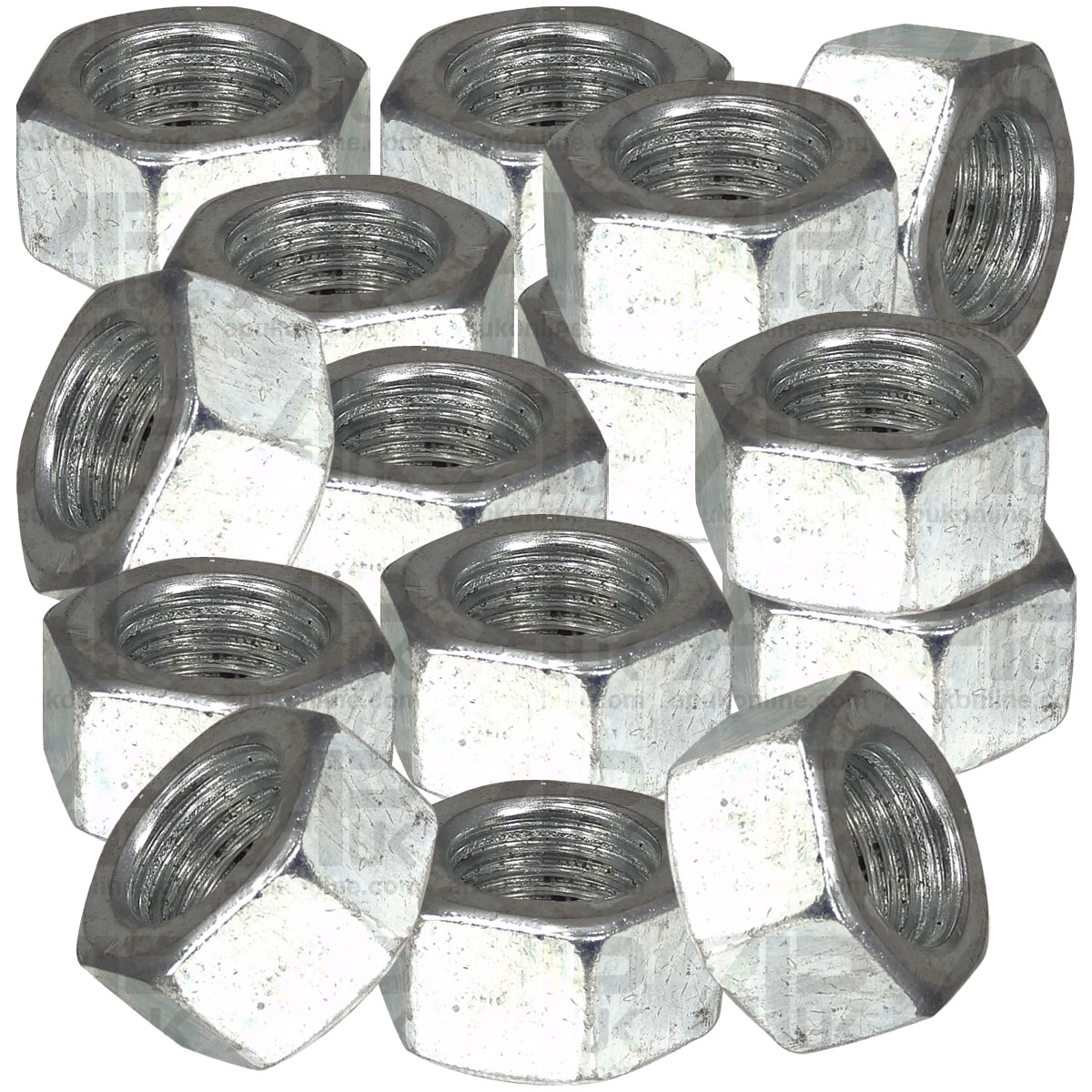 25x Lock Nut 1/2&quot; UNF Zinc for Massey Ferguson Ford Fordson David Brown Tractor