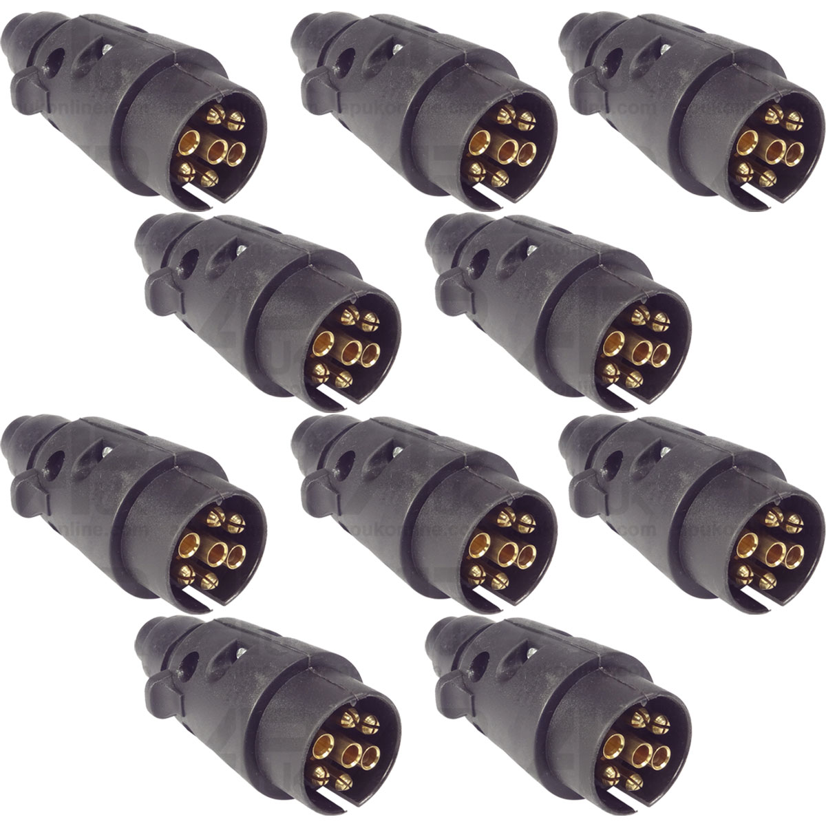 10x Trailer 7 Pin Plug 12N Male for Massey Ferguson Tractor Light Towing Wiring