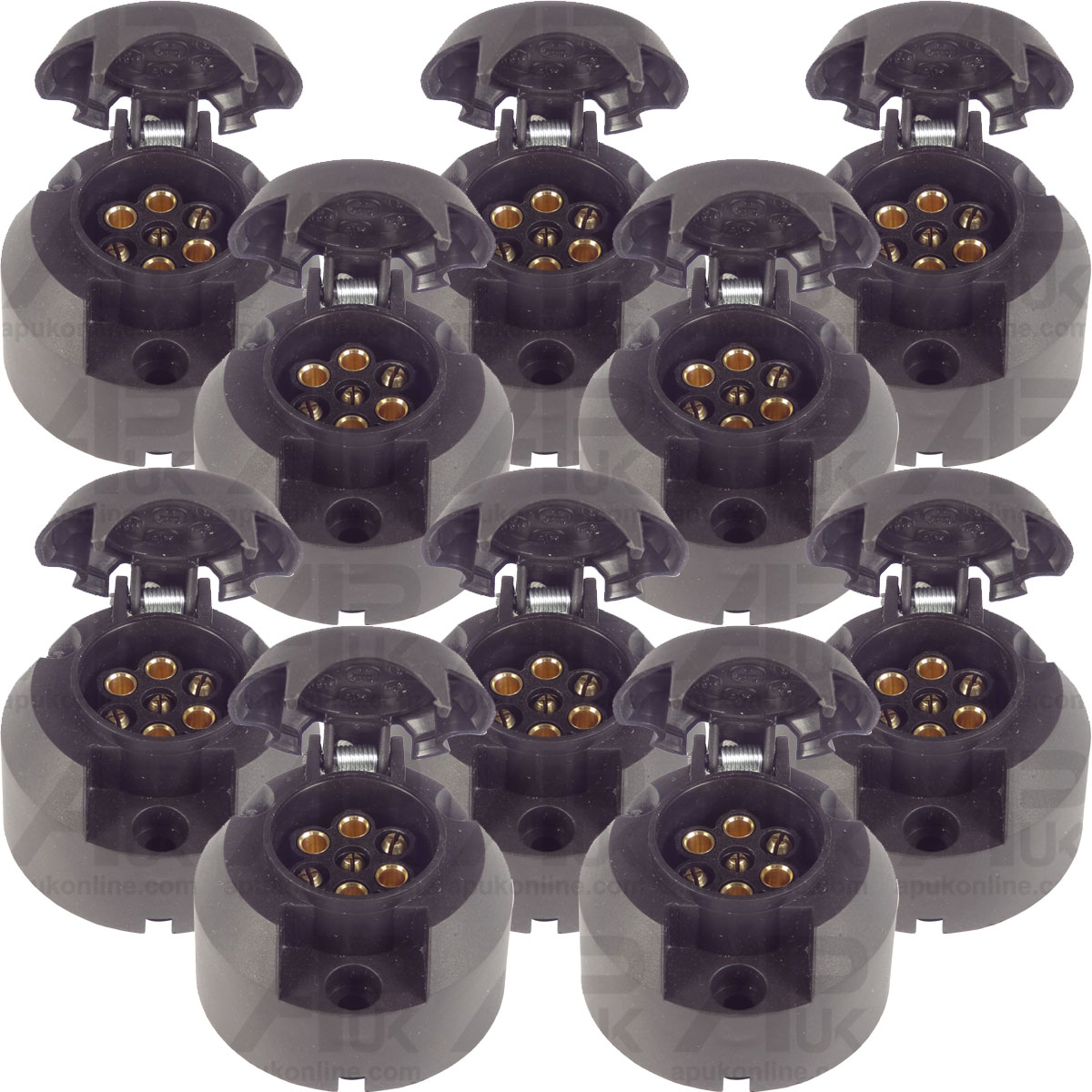 10x Trailer 7 Pin Socket Female for JCB John Deere Case IH David Brown Tractor