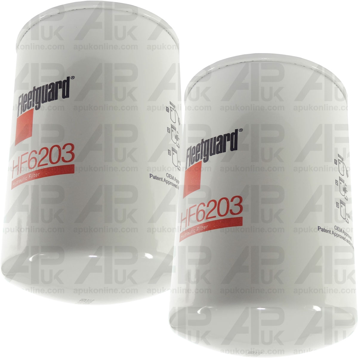 2x Fleetguard Hydraulic Filter HF6203 for Ford 250 260 345 445 2205 2305 Tractor