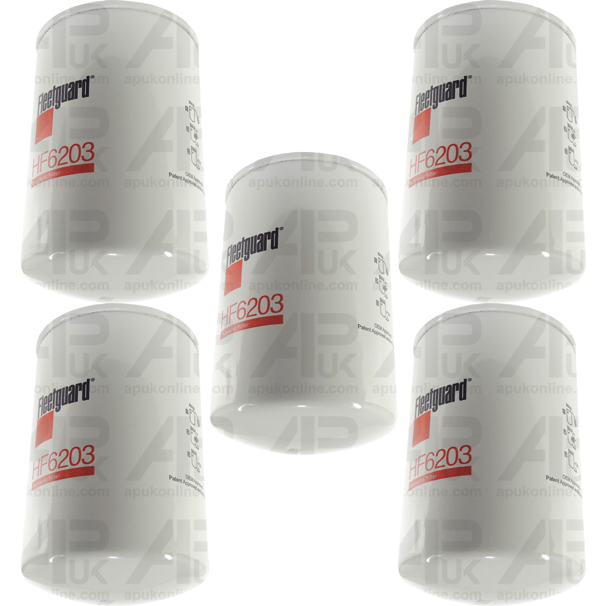 5x Fleetguard Hydraulic Filter HF6203 for Ford 455 535 545 555 575 655 Tractor