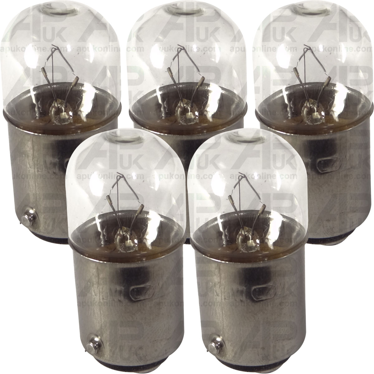 5x Lucas Light Bulb 12V 5W BA15d LLB209 for Massey Ferguson Ford Fordson Tractor