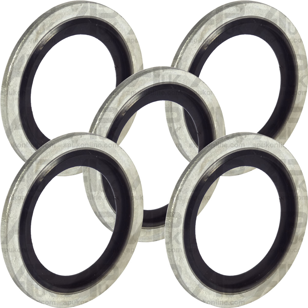 5x Self Centering Centre Bonded Rubber Washer Seal 22mm for David Brown Tractor