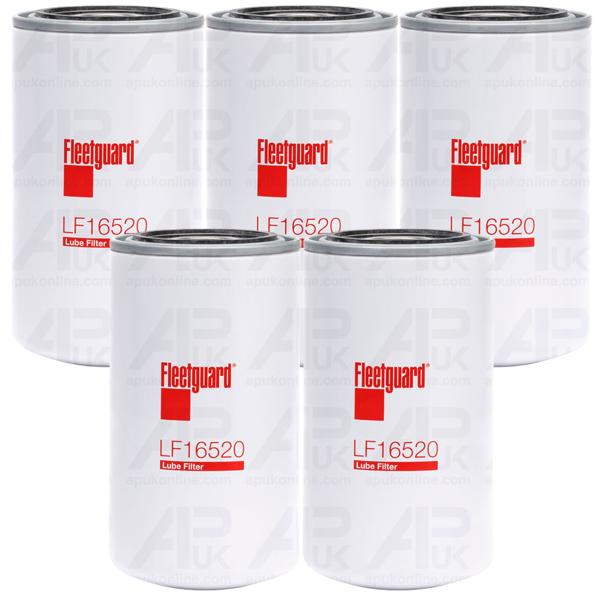 5x Fleetguard Oil Filter LF16520 for New Holland T6.120 TL90 TL100 TN85 Tractor