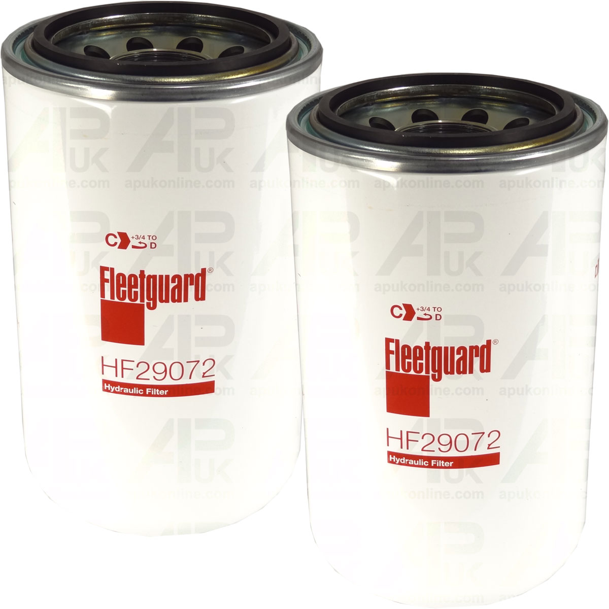 2x Fleetguard Hydraulic Filter HF29072 for Case IH MXM165 MXM180 MXU100 Tractor