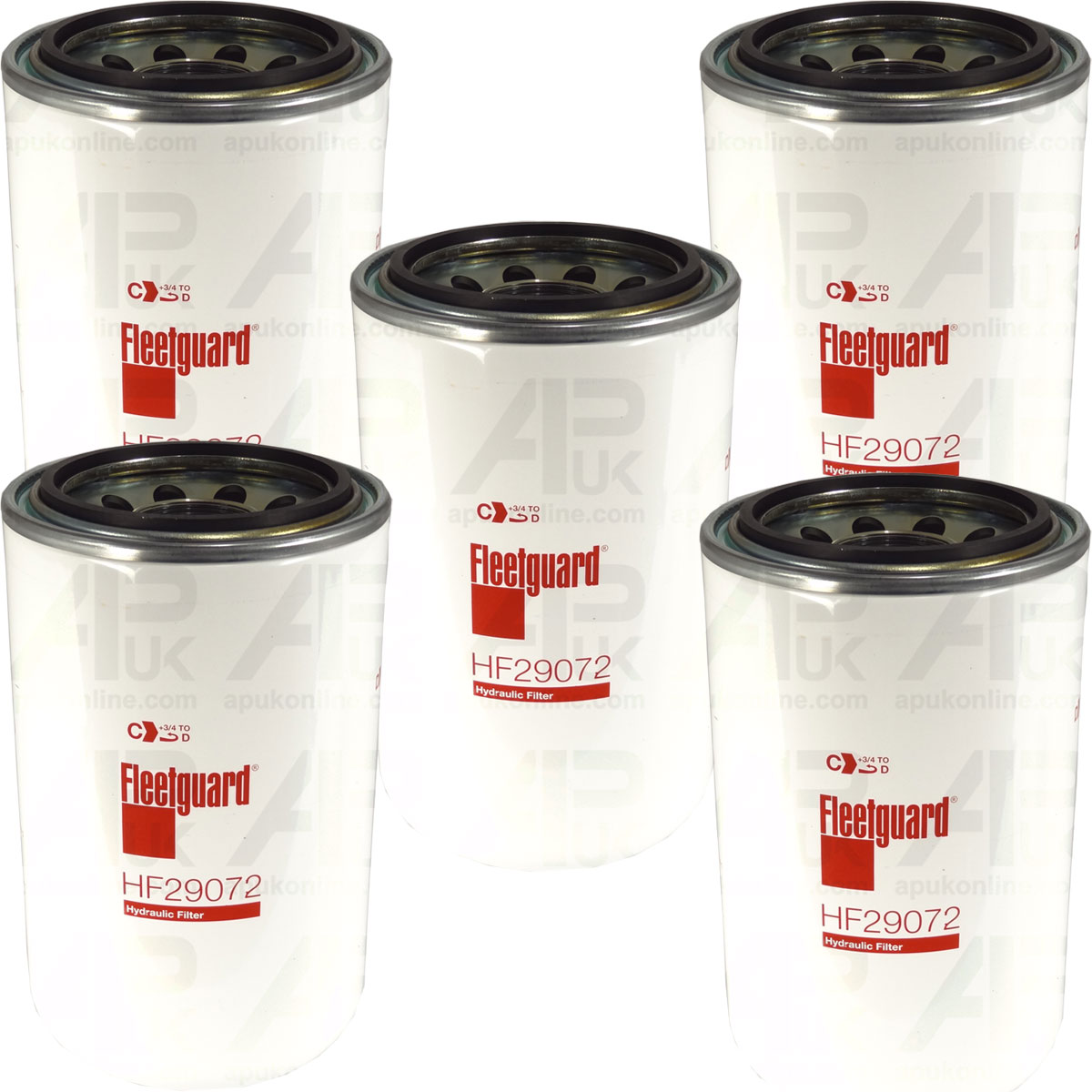 5x Fleetguard Hydraulic Filter HF29072 for Ford New Holland 5640 6640 Tractor