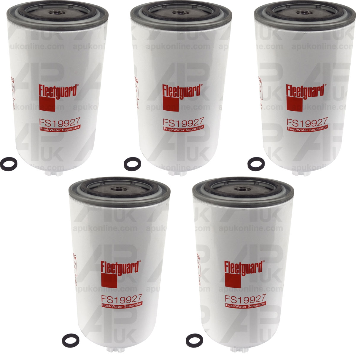 5x Fleetguard Fuel Filter FS19927 for New Holland T6010 T6020 T6030 Tractor