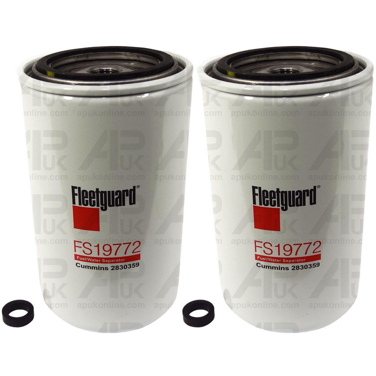 2x Fleetguard Fuel Filter FS19772 Screw for Case IH Puma 155 180 195 210 Tractor