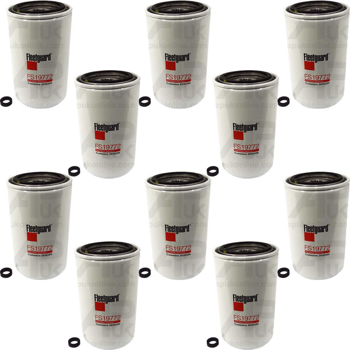 10 Fleetguard Fuel Filter FS19772 Screw for Case IH Puma 115 125 140 165 Tractor