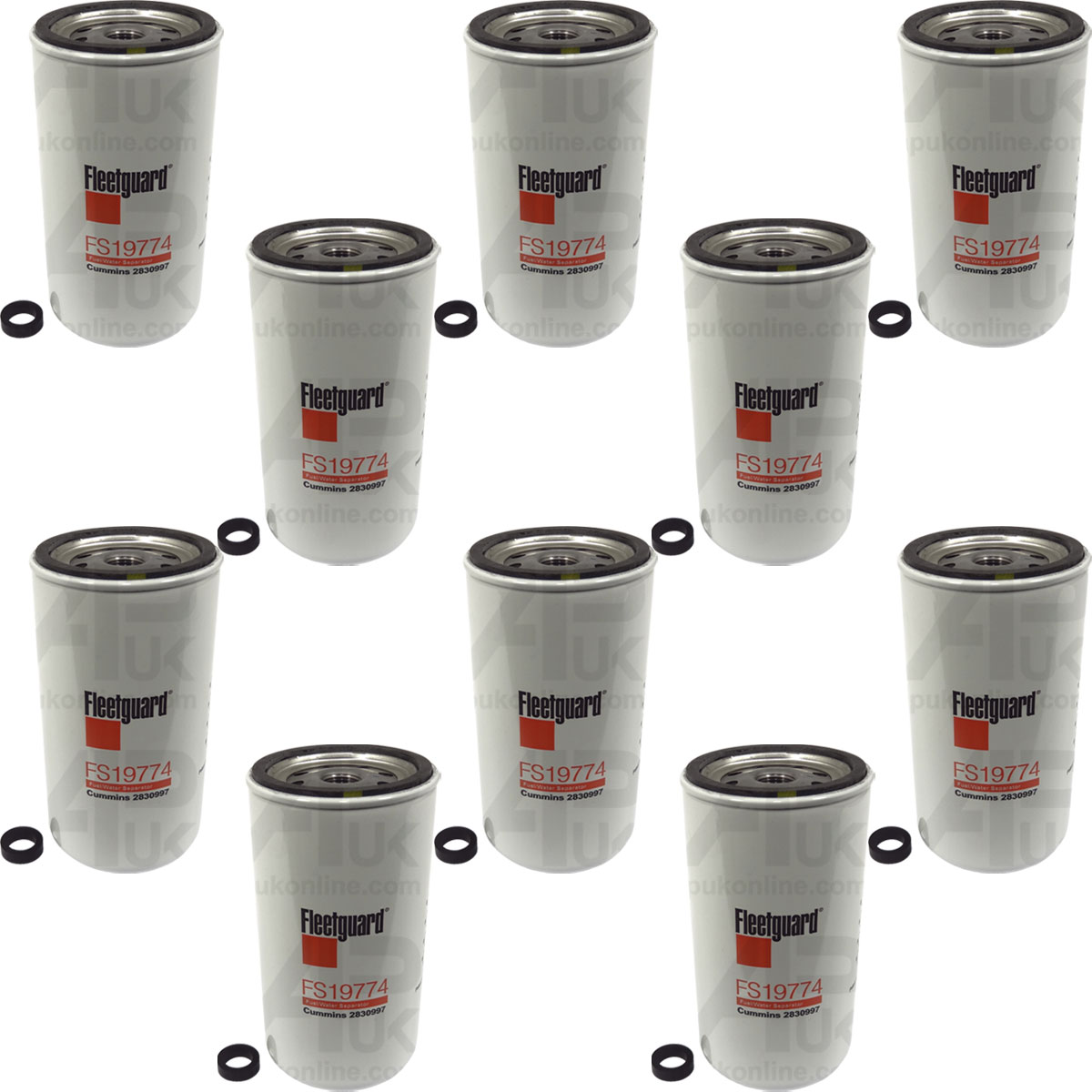 10x Fleetguard Fuel Filter FS19774 for New Holland TS100 TS110 TS115 Tractor