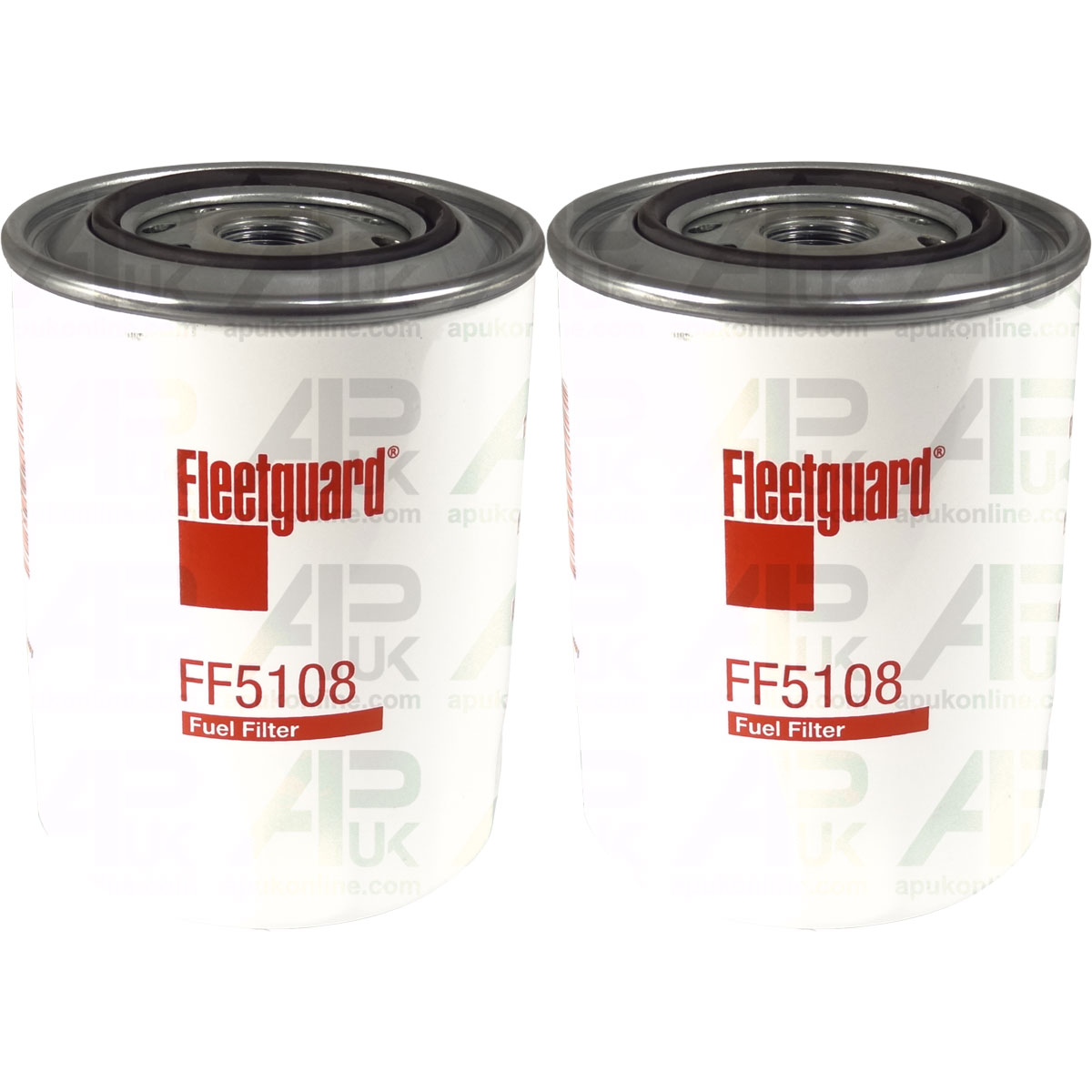 2x Fleetguard Fuel Filter FF5108 Spin On for Fendt Farmer 307 308 309 Tractor
