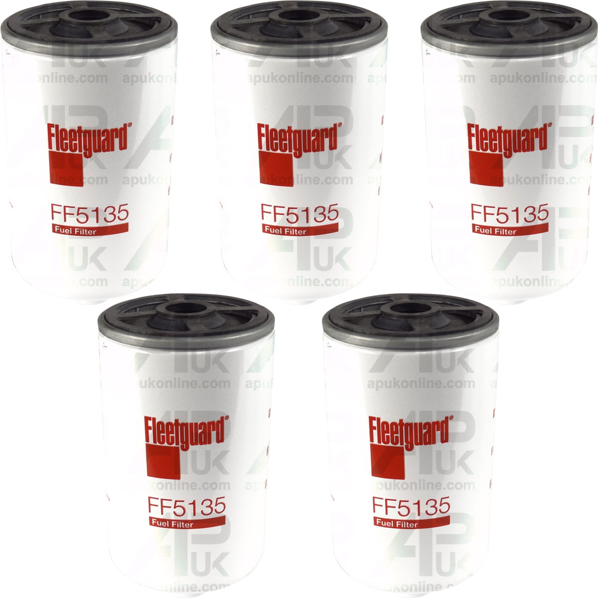 5x Fleetguard Fuel Filter FF5135 for Massey Ferguson 3635 3645 3655 3660 Tractor