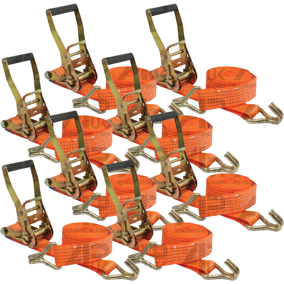 8x Ratchet Strap 5m 5 Tonne Load Binder Tie Down for Car Trailer Tractor Lorry