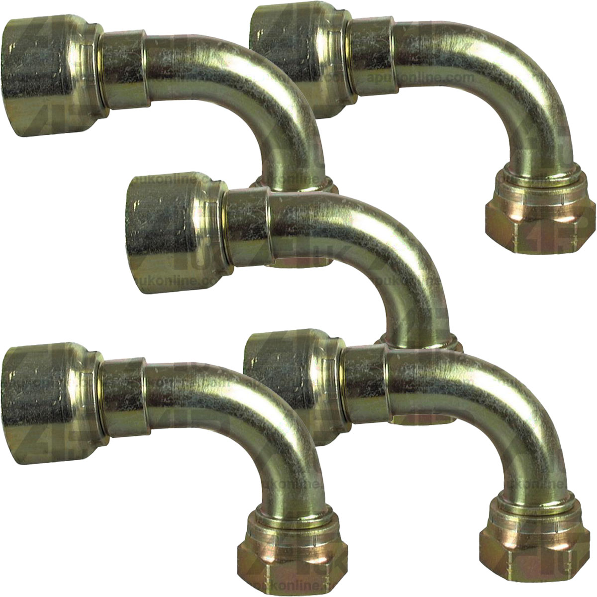 5x Parker Hydraulic Hose Insert 90 Deg Swept Angle 3/8 x 3/8&quot; for Trailer Loader