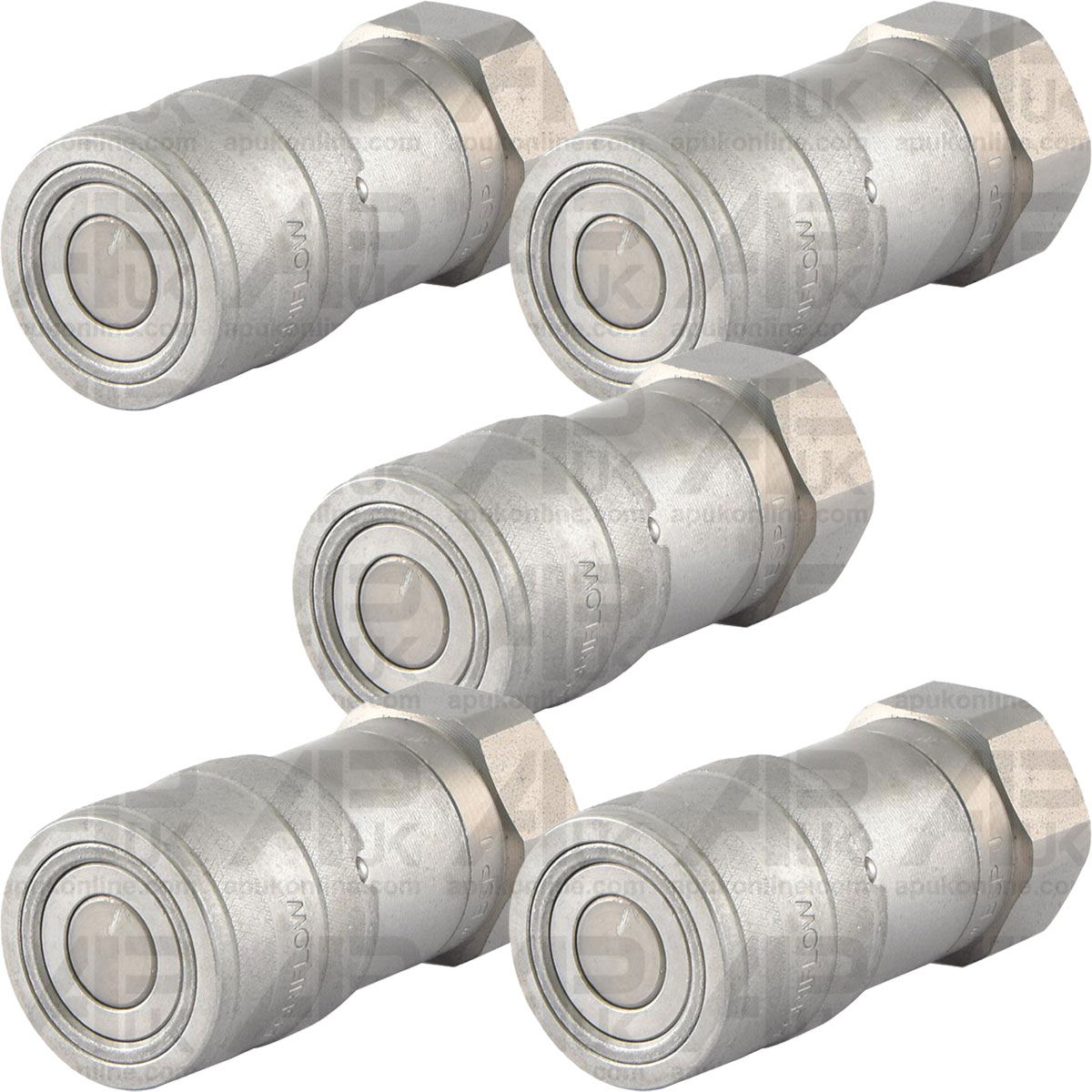 5x Hydraulic Quick Release Coupler Flat Face Female 1/2&quot; for John Deere Tractor