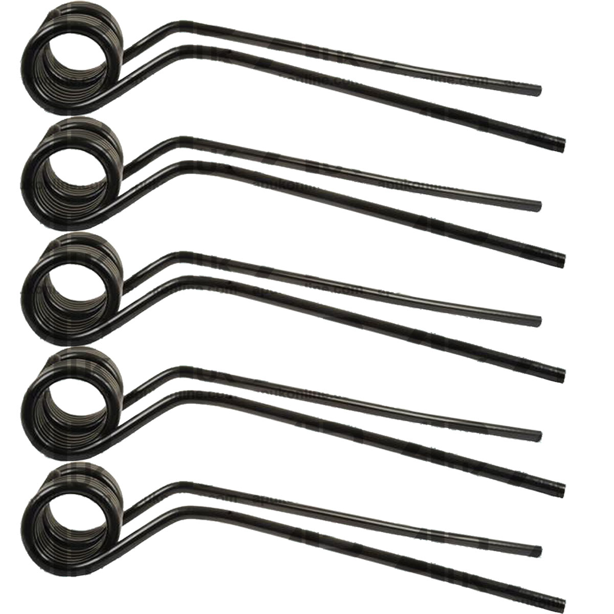 5x Tedder Haytine Tine RH Wide Yellow 378mm PZ111 for PZ 300 Tedder Haybob