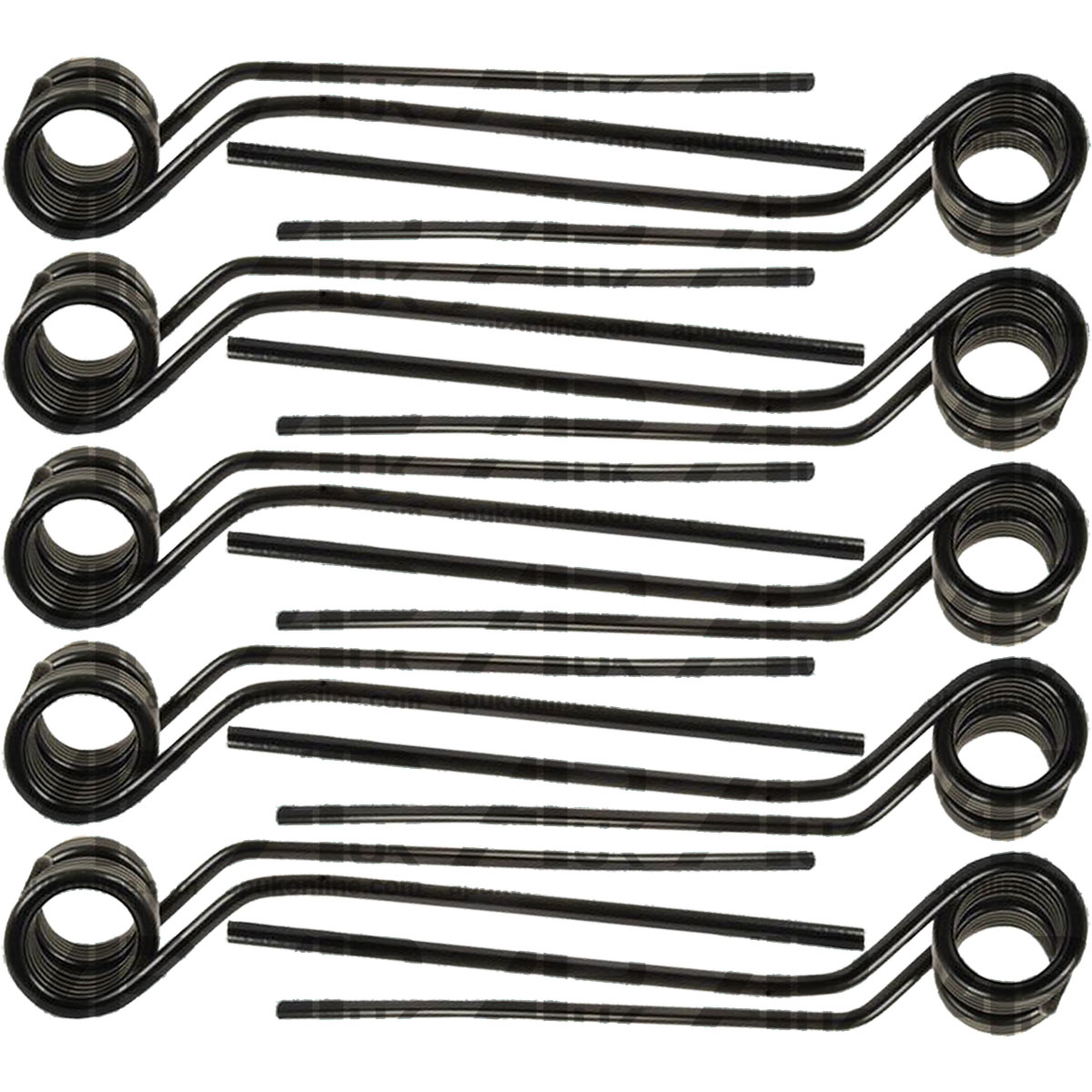 10x Tedder Haytine Tine RH Wide Yellow 378mm PZ111 for PZ 300 Tedder Haybob