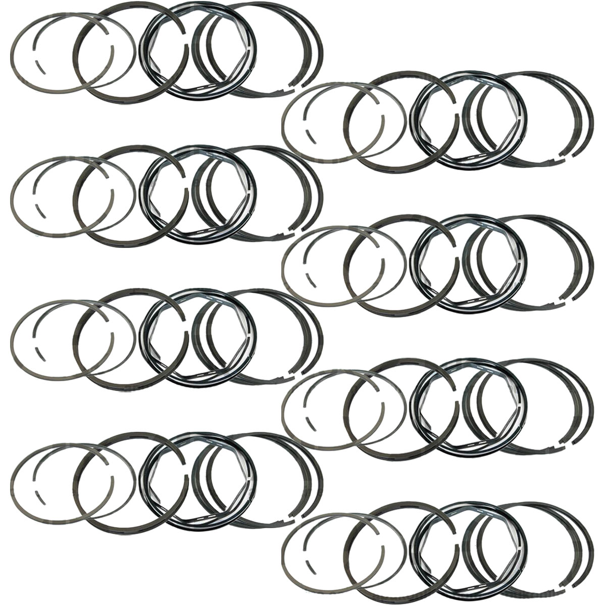 8x Piston Cord Segment 5 Ring Set For Landini 5530 5560 C4830 Globus 50 Tractor