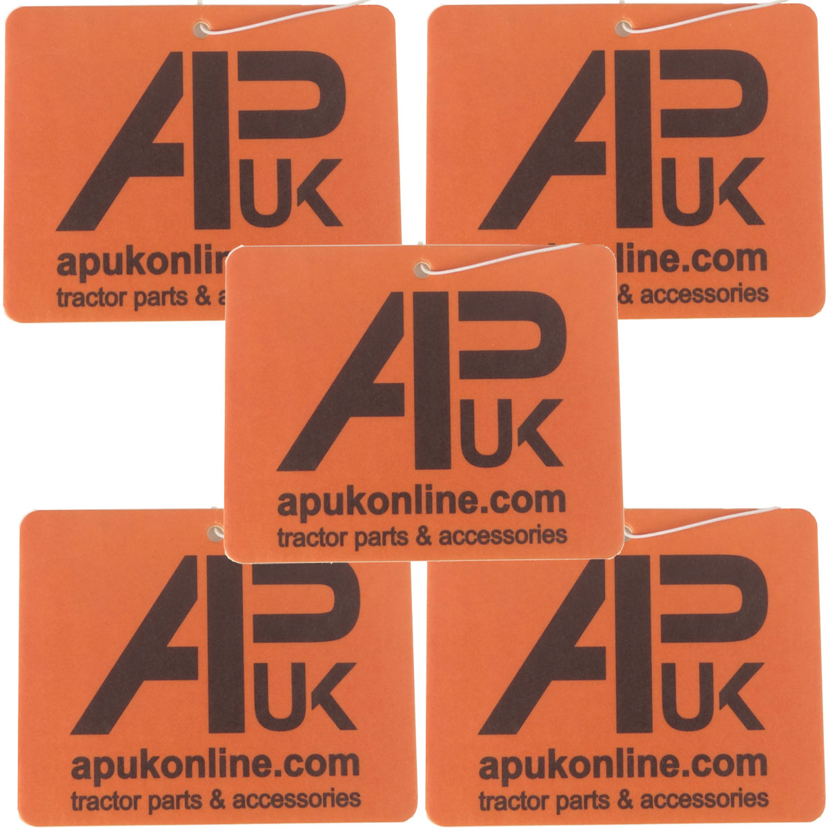 5x APUK Brand Air Freshener Cherry Pineapple Scent Bright Orange Car Tractor