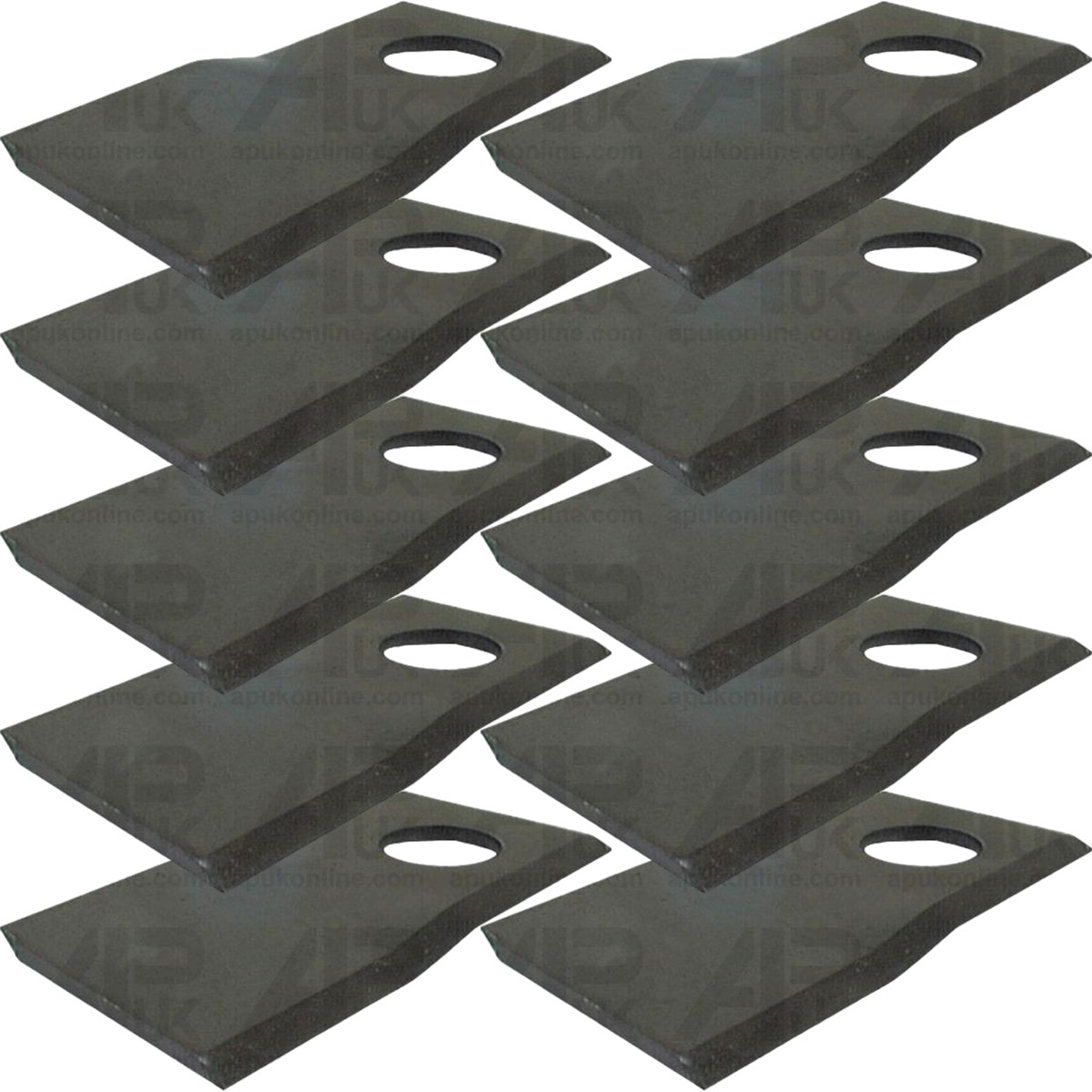 10x Mower Blade LH Twisted for Krone Various Mower Tedder Rake Baler Disc Cutter