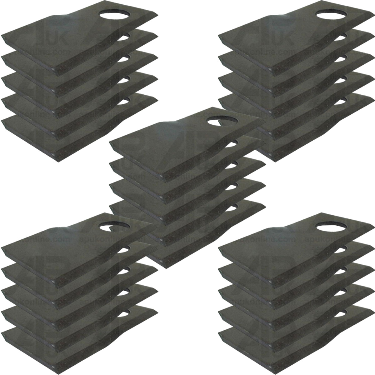 25x Mower Blade LH Twisted for Krone Various Mower Tedder Rake Baler Disc Cutter