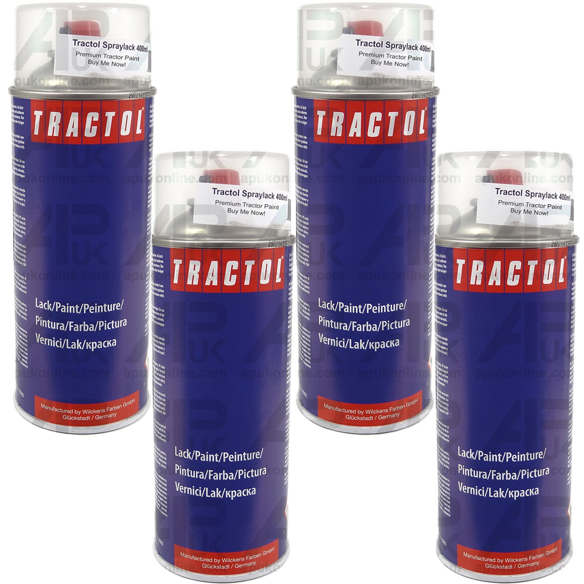 4x Tractol Saatengrun Green Aerosol Spray Paint Can for Claas Combine Tractor