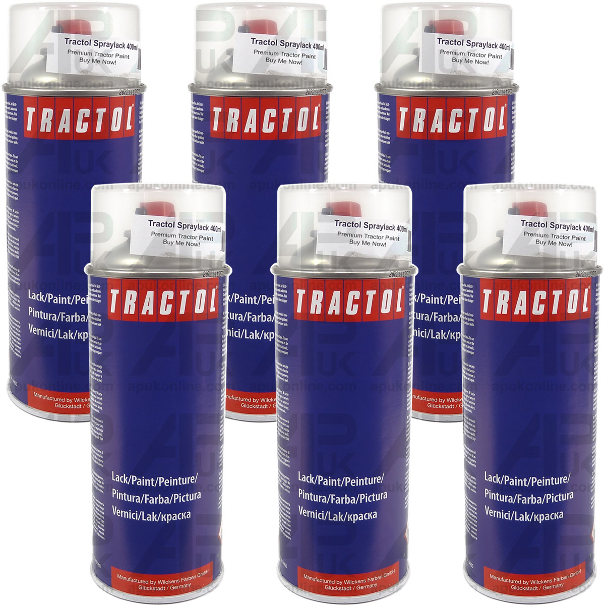 6x Tractol Saatengrun Green Aerosol Spray Paint Can for Claas Combine Tractor