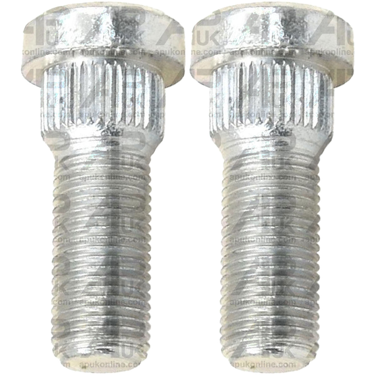 2x Wheel Knurled Stud Bolt 1/2&quot; for Massey Ferguson 283 290 360 375 383 Tractor