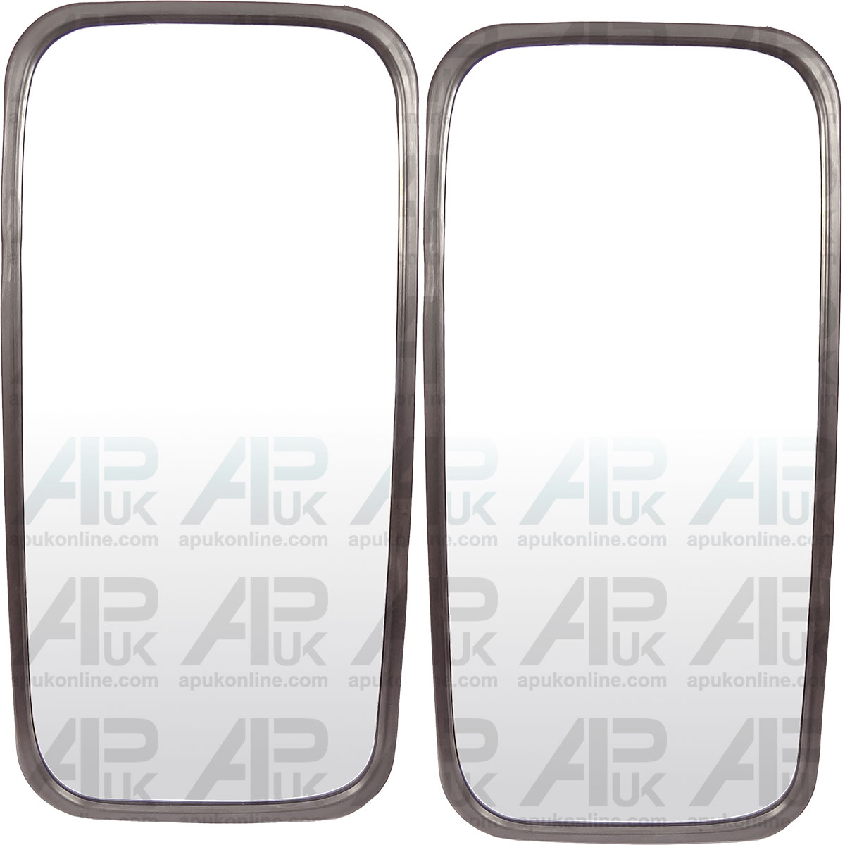 Pair of Universal Mirror Heads &amp; Glass for Tractor Lorry Digger Truck Plant JCB