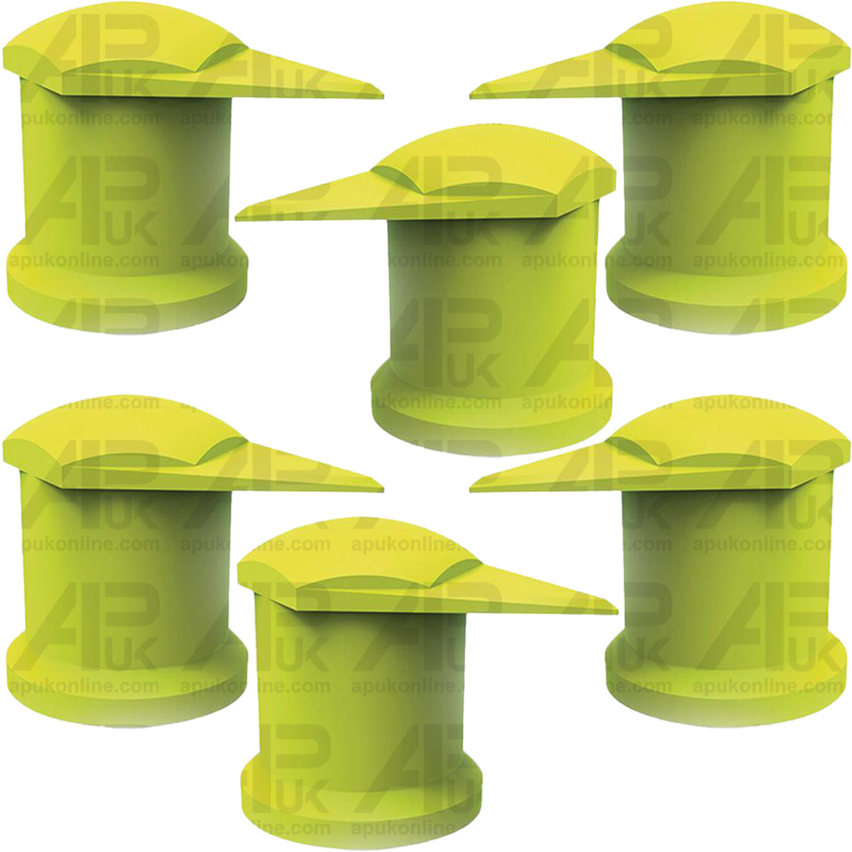 6x Checkpoint Long Reach LR Wheel Nut Loosening Indicator Visual Aid Cap 24mm