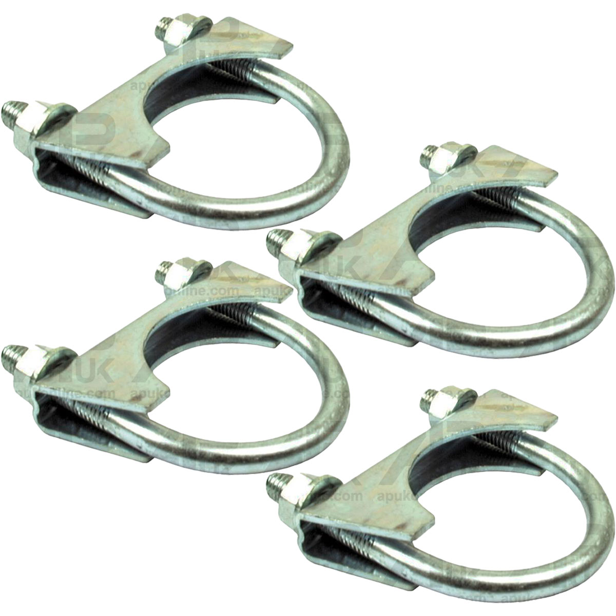 4x Exhaust Silencer Clamp 45mm M8 x 1.25mm for Kubota JCB Backhoe Digger Fastrac