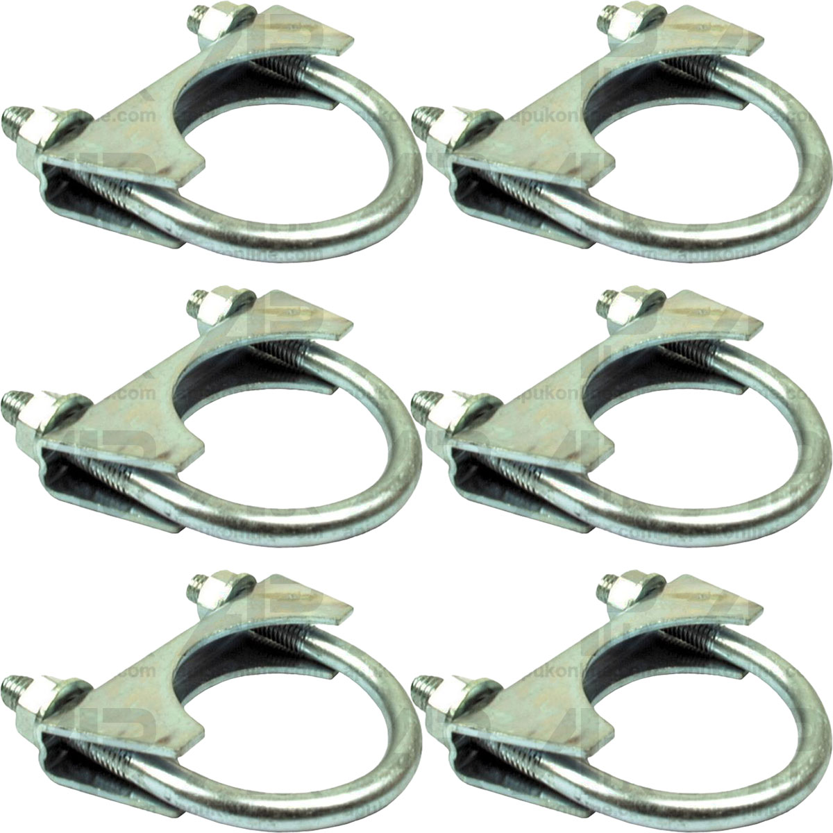 6x Exhaust Silencer Clamp 45mm M8 x 1.25mm for Massey Ferguson Fordson Tractor